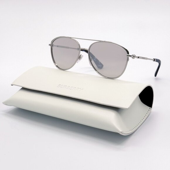 NEW BURBERRY SUNGLASSES BE3157 10058V UNISEX SILVER BE3157 1005/8V main image 4